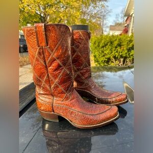 Vintage Justin 10d exotic full skin alligator western cowboy boots